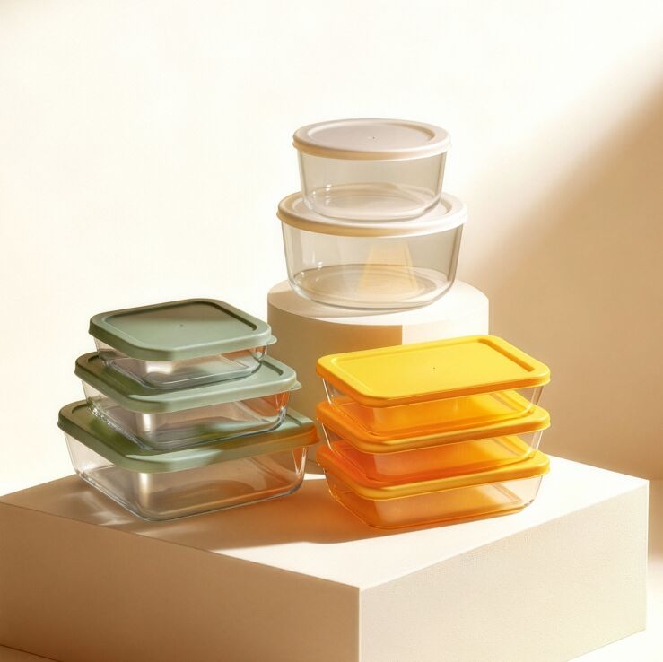 China Simply Store Glass Food Storage Container with Snug Fit Non-Toxic Lids