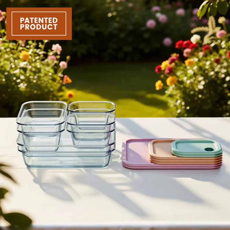 Microwave and Oven Safe High Borosilicate Glass Food Storage Containers