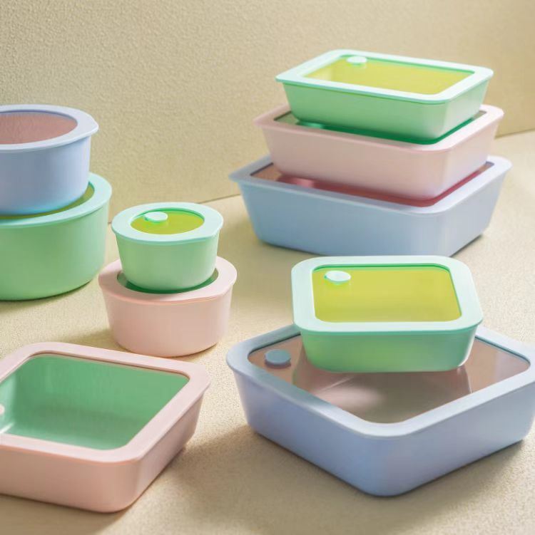 Oven and Dishwasher Safe Nestable Glass Food Storage Container with Glass Lid