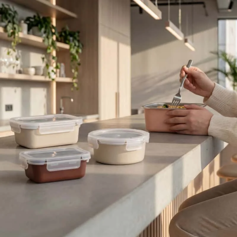 IKOO Stainless Steel Food Container 0.45mm Stackable Airtight