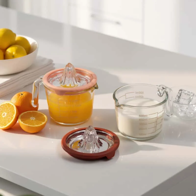 IKOO High Borosilicate Glass Measuring Cup and Juicer
