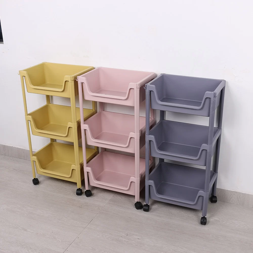 Deep Storage Rack (3-Layer With Wheels)