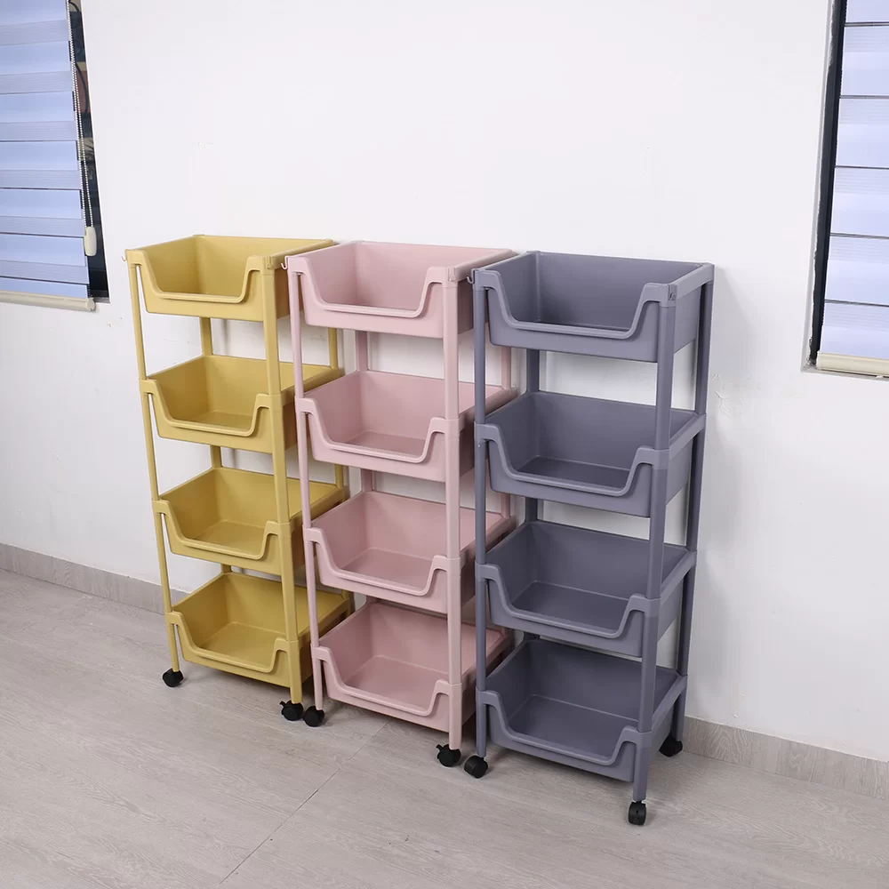 Deep Storage Rack (4-Layer With Wheels)