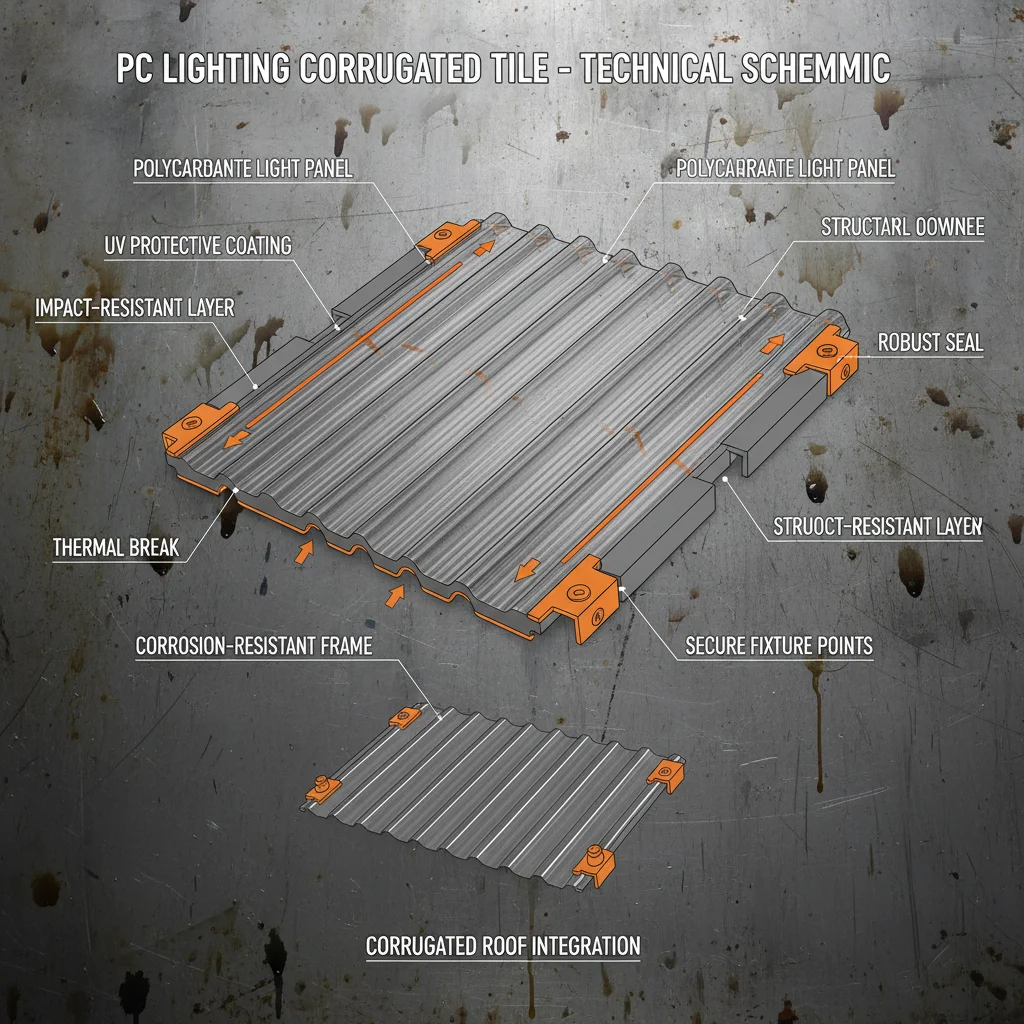 Durable PC Lighting Corrugated Tile for Industrial Roofing Solutions