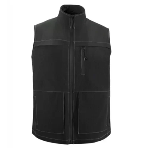 Black Hard Anti-Stab Vest with Zipper