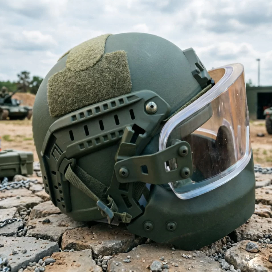 Full Face Tactical Ballistic Helmet Level IIIA