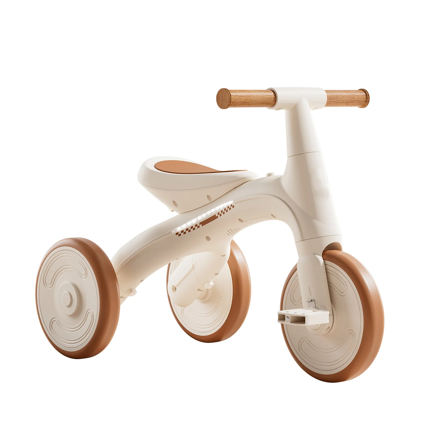 Children’s Plastic Tricycle Scooter with Detachable Pedals Multi-function Balance Bike for 3-6 Year Olds