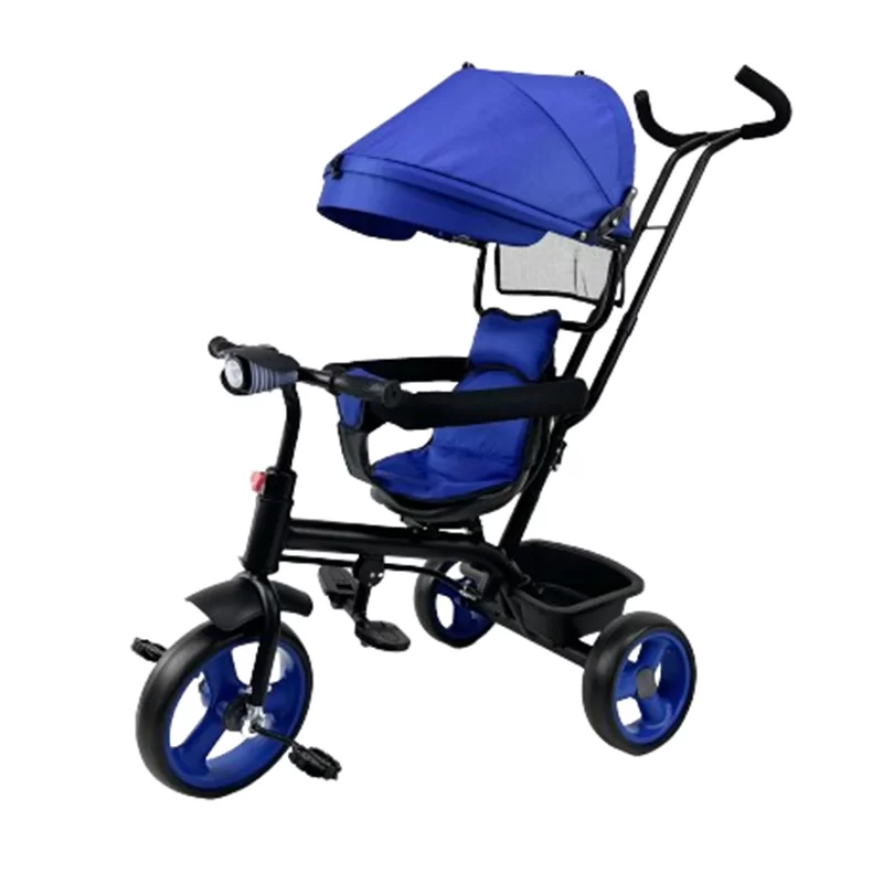 Wql New Plastic Kids Tricycle With Steel Frame For 2 To 4 Years Old Music Light Travel Toy