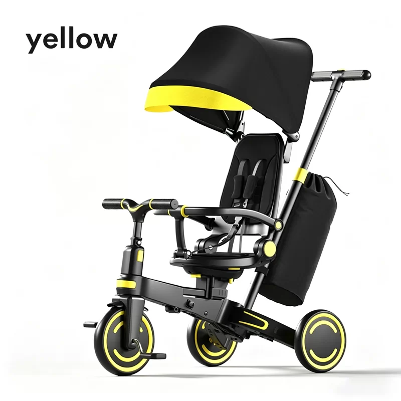 Waqile New Multi-Functional 9-In-1 Plastic Children’s Tricycle With Suitable For Ages 1–6