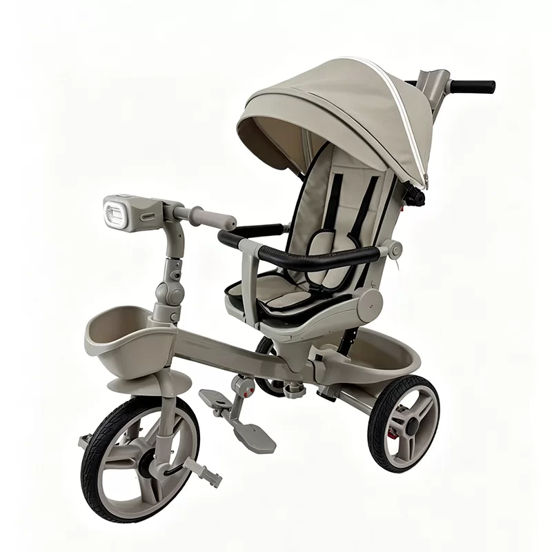 2026 Waqile New Model Music Lighting Adjustable 4 In 1 Children Tricycle For Ages 2-4