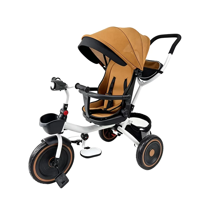 Waqile 2026 New Model Children’s 4-In-1 Foldable Tricycle With Music And Lights With Suitable For 1-6 Years Old