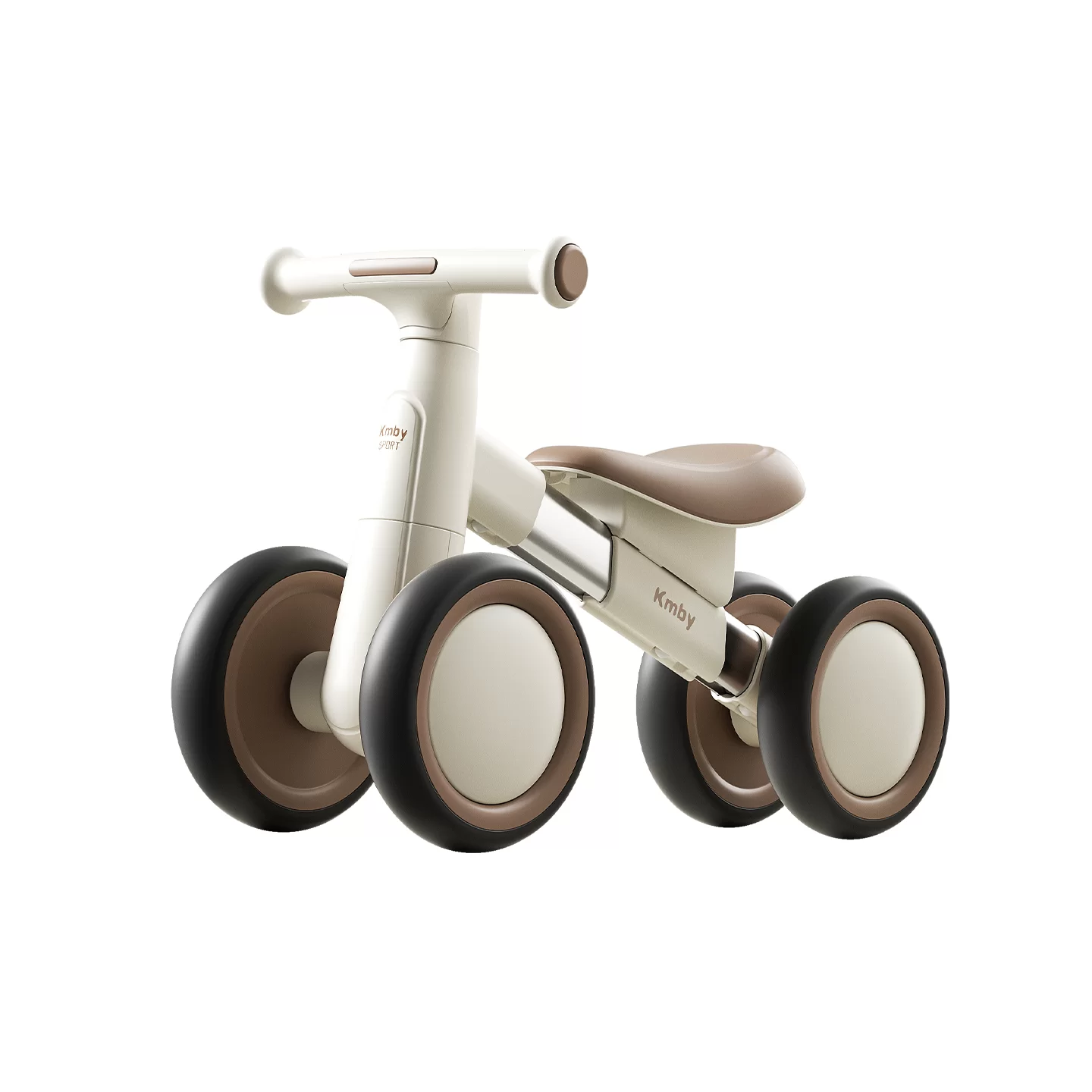 Wql New Model Aluminum Alloy Four-Wheel Baby Balance Bike With Lighting, Music And Adjustable Leather Seat For 1-4 Years Old Baby Ride On Car