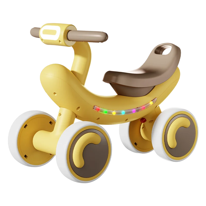 Factory Price Kids Walking Training Cycle 4 Wheel Plastic Baby Banana Style Ride Car for Toddlers Aged 2 to 4 Years Balance Bike