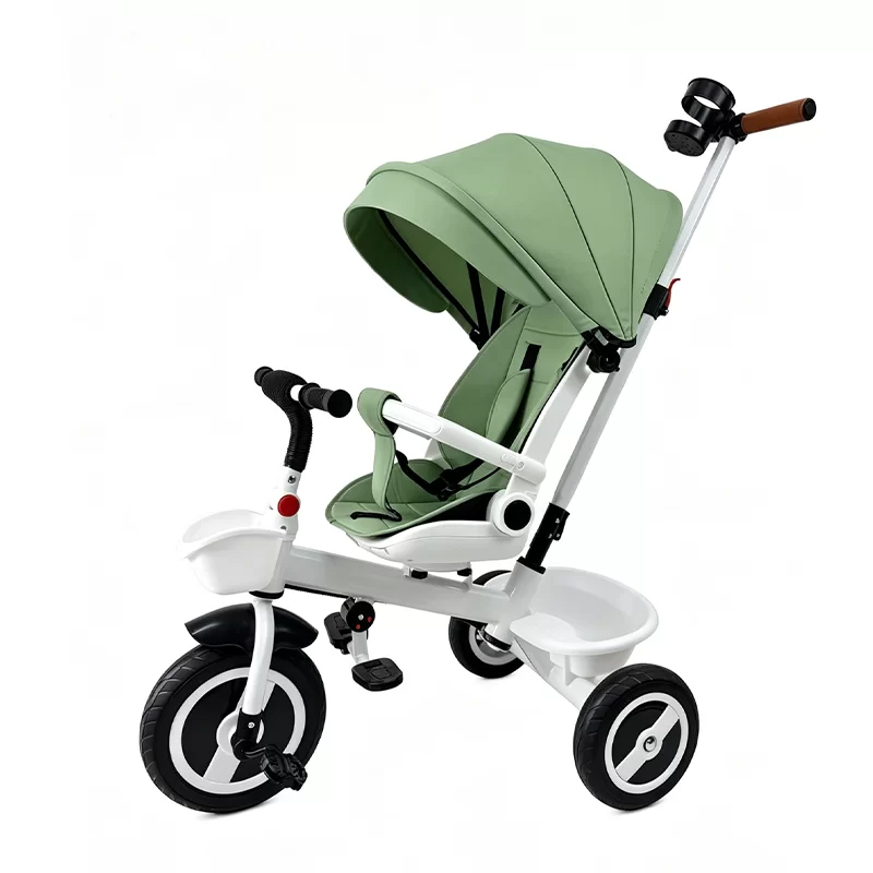 Waqile New 4-In-1 High-Carbon Steel Children’s Tricycle With Featuring A Rotatable Seat, Suitable For Ages 1–6