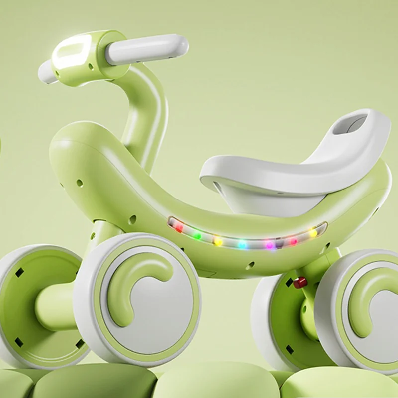 Factory Price Kids Walking Training Cycle 4 Wheel Plastic Baby Banana Style Ride Car for Toddlers Aged 2 to 4 Years Balance Bike