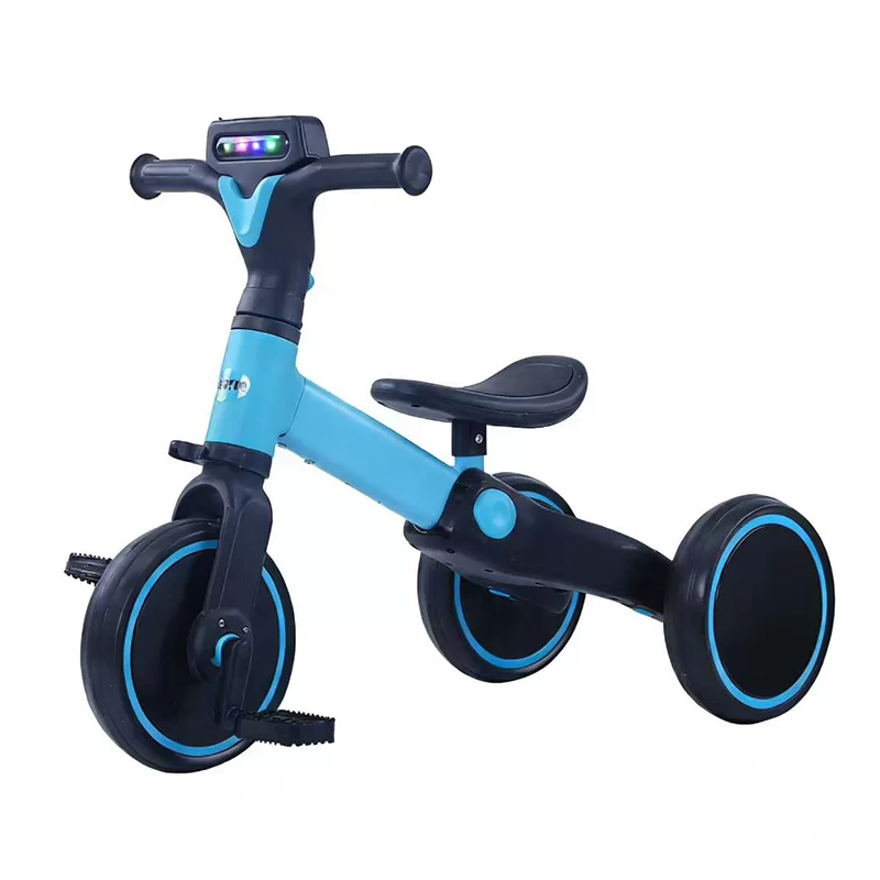 Waqile 2026 New Multi-Functional Children’s Three-Wheeled Balance Bike With Music & Lights For Ages 2-4 Plastic Construction