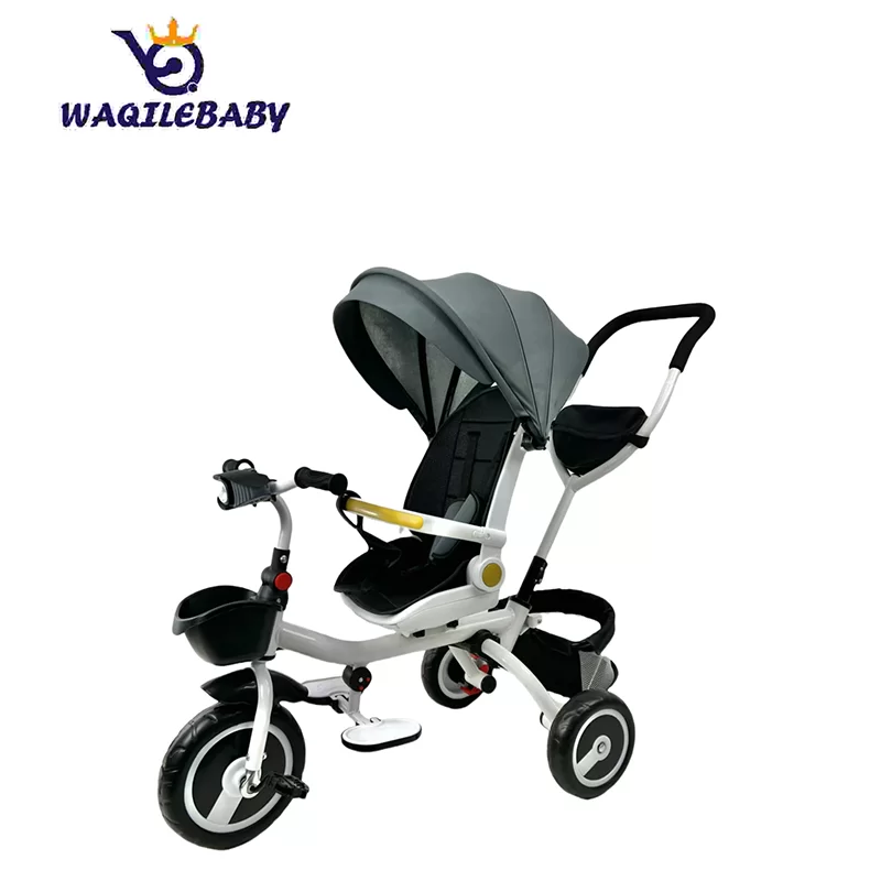 Waqile Brand New Custom 4In1 Children’s Tricycle With Featuring Eva Wheels Music And Lights Plus Rotatable And Foldable Functions