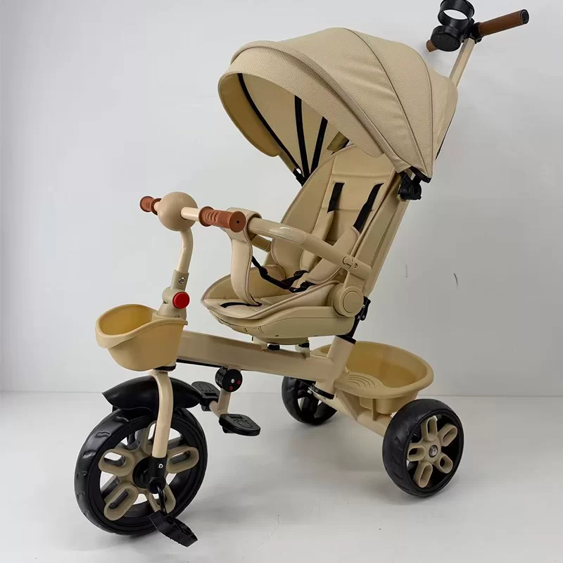 Waqile New 4-In-1 High-Carbon Steel Children’s Tricycle With Featuring A Rotatable Seat, Suitable For Ages 1–6