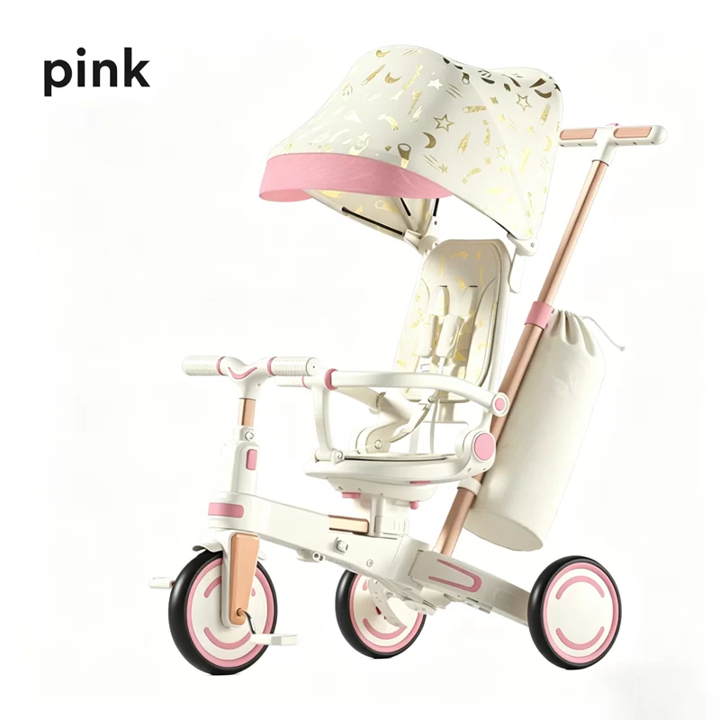 Waqile New Multi-Functional 9-In-1 Plastic Children’s Tricycle With Suitable For Ages 1–6