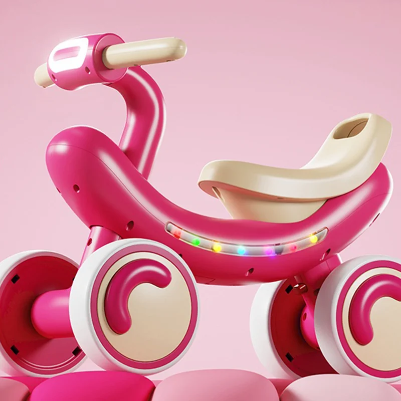 Factory Price Kids Walking Training Cycle 4 Wheel Plastic Baby Banana Style Ride Car for Toddlers Aged 2 to 4 Years Balance Bike