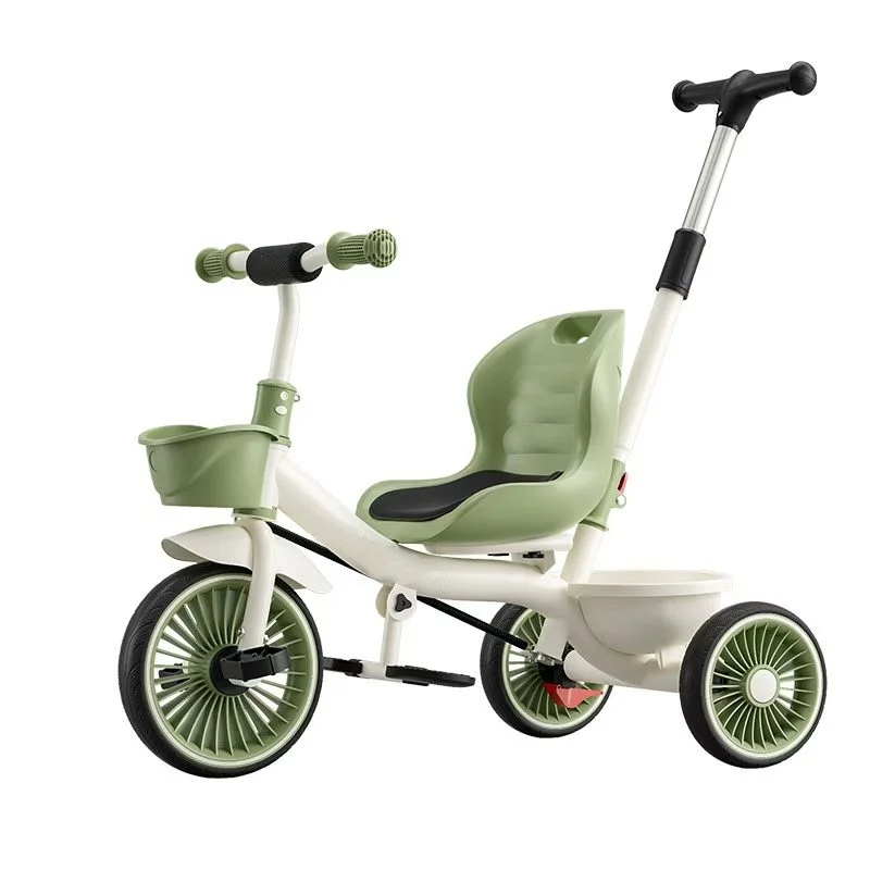 WQL Popular 2-in-1 Toddler Balance Bike & Pedal Tricycle, Adjustable Push Rod, Helps Learn to Walk & Ride, Outdoor Sports Toy