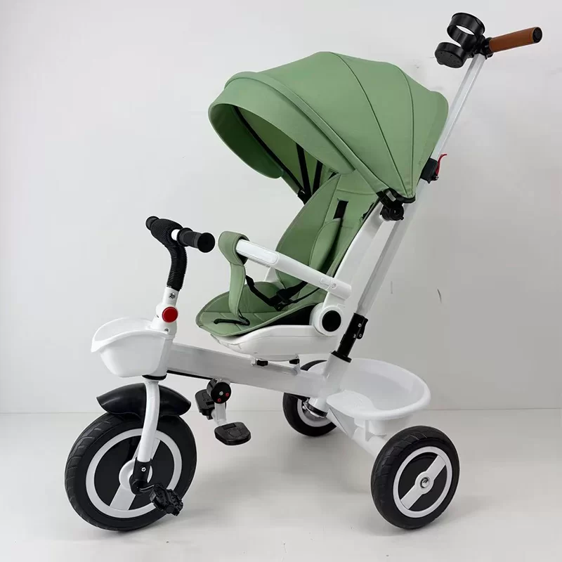 Waqile New 4-In-1 High-Carbon Steel Children’s Tricycle With Featuring A Rotatable Seat, Suitable For Ages 1–6