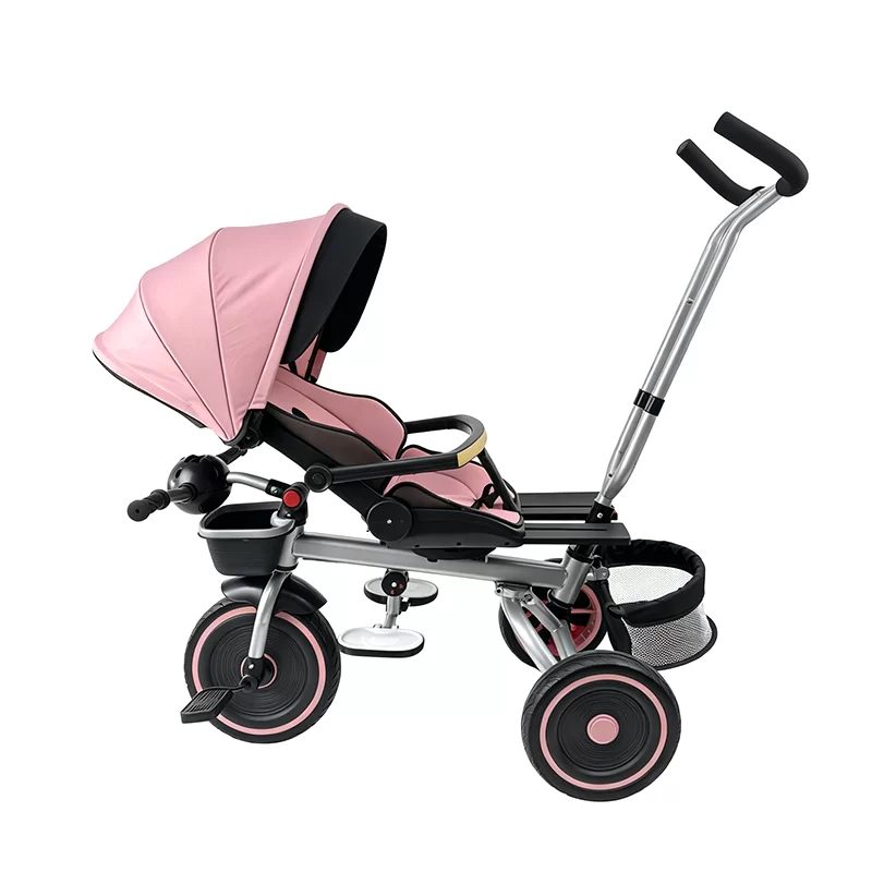 Waqile 2026 New Model Children’s 4-In-1 Foldable Tricycle With Music And Lights With Suitable For 1-6 Years Old