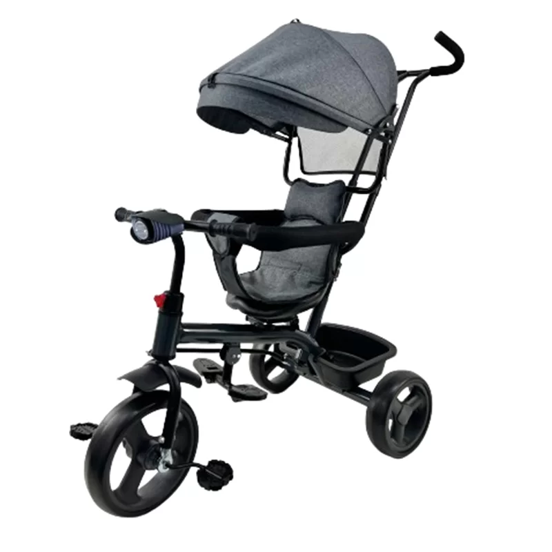 Wql New Plastic Kids Tricycle With Steel Frame For 2 To 4 Years Old Music Light Travel Toy