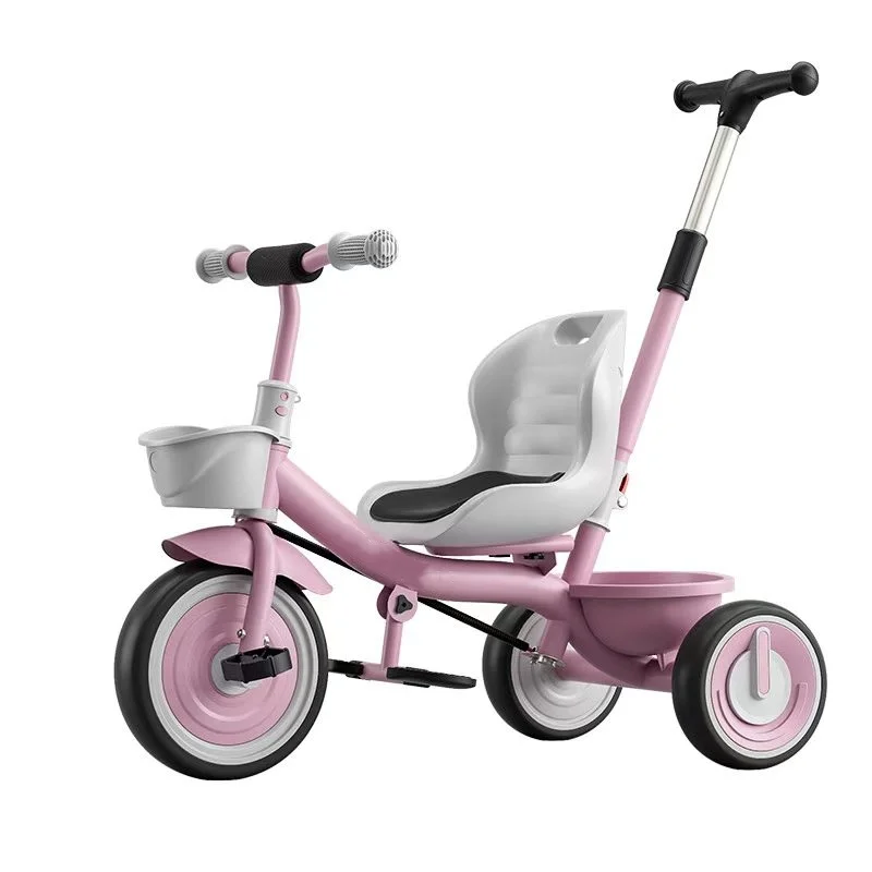 WQL Popular 2-in-1 Toddler Balance Bike & Pedal Tricycle, Adjustable Push Rod, Helps Learn to Walk & Ride, Outdoor Sports Toy