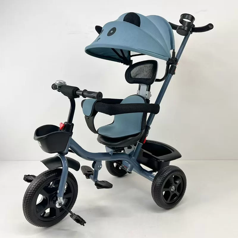 Wql Kids Baby Tricycle With Safety Guardrail Steel Frame Eva/Plastic WheelsRideOn Toy For 2 To 4 Years