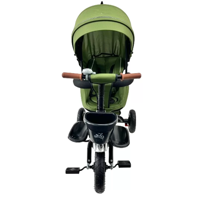 Waqile High-Carbon Steel Children’s 4-In-1 Tricycle With Rubber Tires And An Enlarged Adjustable Rotating Seat