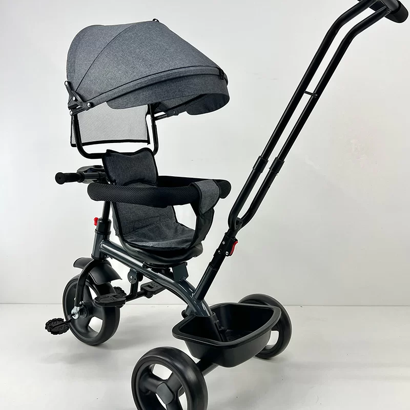 Wql New Plastic Kids Tricycle With Steel Frame For 2 To 4 Years Old Music Light Travel Toy