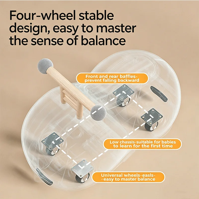 Internet Popular Peanut Children’s Balance Bike for 1-3 Years Old Boys Girls Gift Toy