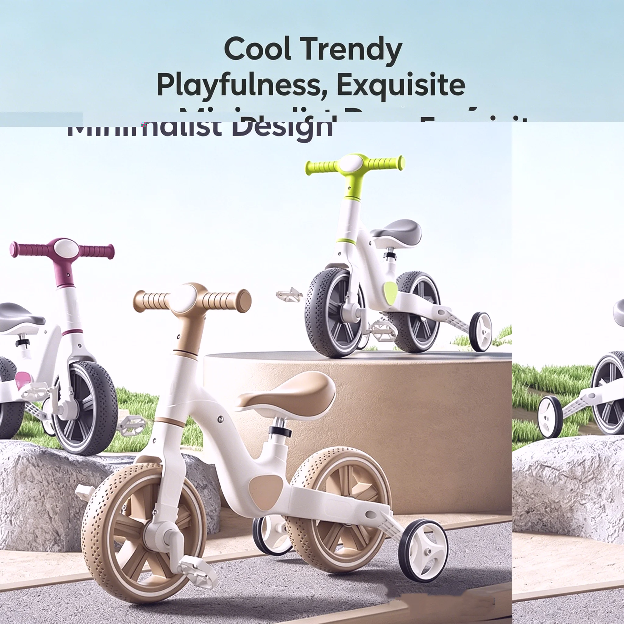 Factory Supplier Outdoor Sport Toys Child Baby Balance Bike Kids Bicycle Toddler Tricycle Trike with Training Wheels