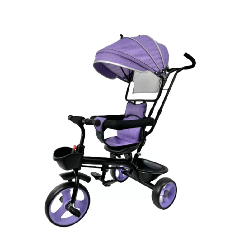 Wql New Plastic Kids Tricycle With Steel Frame For 2 To 4 Years Old Music Light Travel Toy
