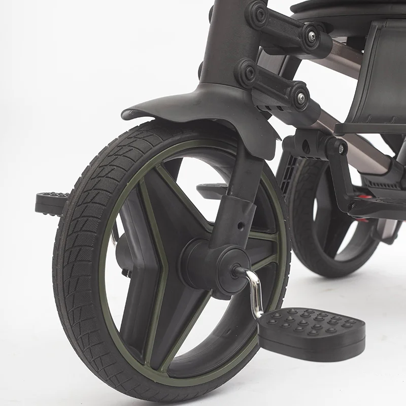 Waqile Brand New Custom 4-in-1 Children’s Tricycle with Featuring EVA Wheels, Music and Lights, Plus Rotatable and Foldable Functions