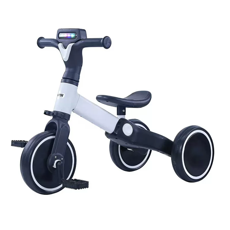 Waqile 2026 New Multi-Functional Children’s Three-Wheeled Balance Bike With Music & Lights For Ages 2-4 Plastic Construction