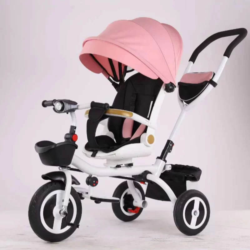 Waqile Brand New Custom 4In1 Children’s Tricycle With Featuring Eva Wheels Music And Lights Plus Rotatable And Foldable Functions