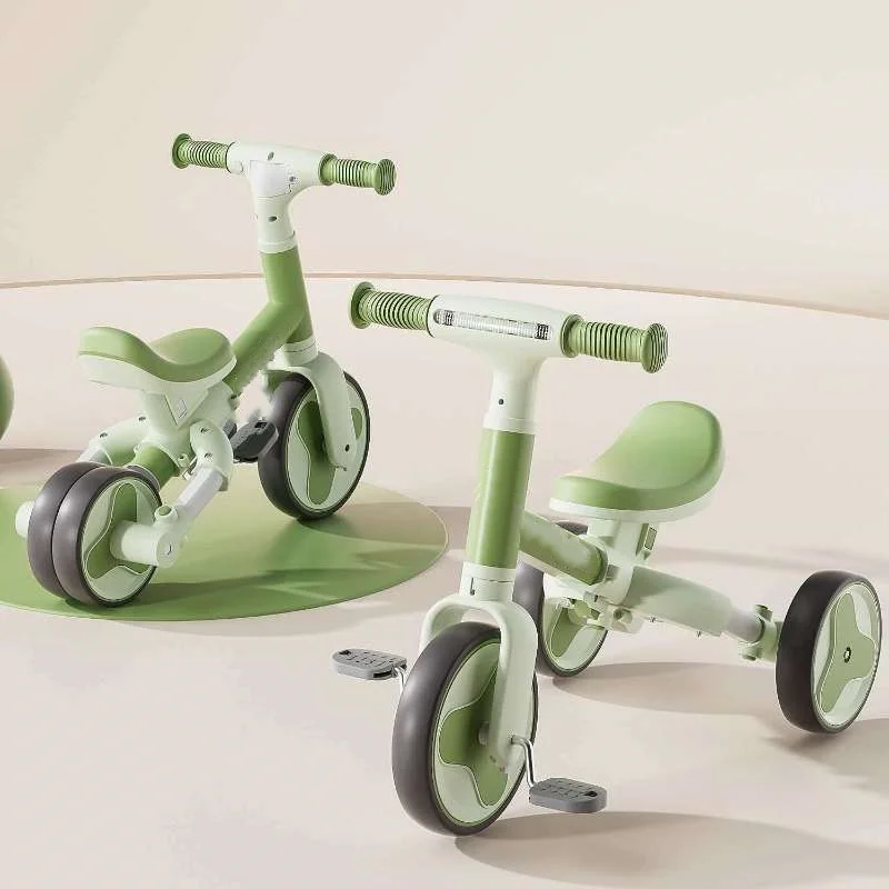 The Latest Design of Children’s Multi-functional Tricycle with Push Handle 4-in-1 Pedal Kids Tricycle Balance Bike Trike