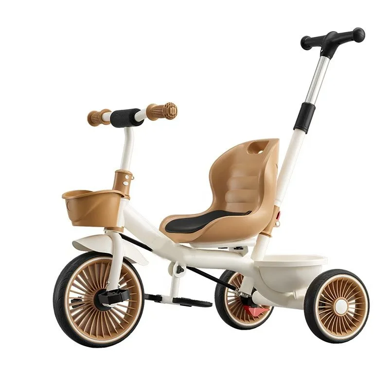WQL Popular 2-in-1 Toddler Balance Bike & Pedal Tricycle, Adjustable Push Rod, Helps Learn to Walk & Ride, Outdoor Sports Toy