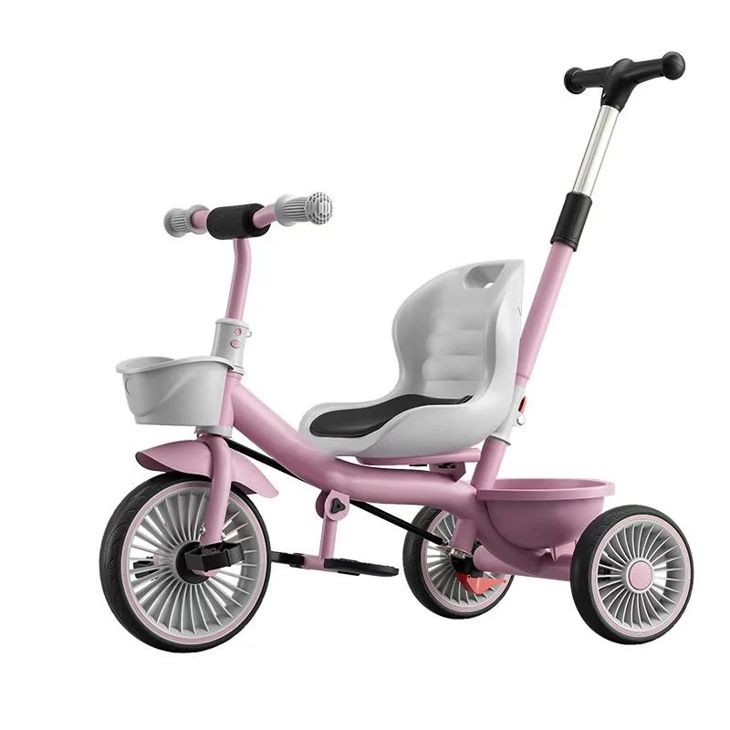 WQL Popular 2-in-1 Toddler Balance Bike & Pedal Tricycle, Adjustable Push Rod, Helps Learn to Walk & Ride, Outdoor Sports Toy
