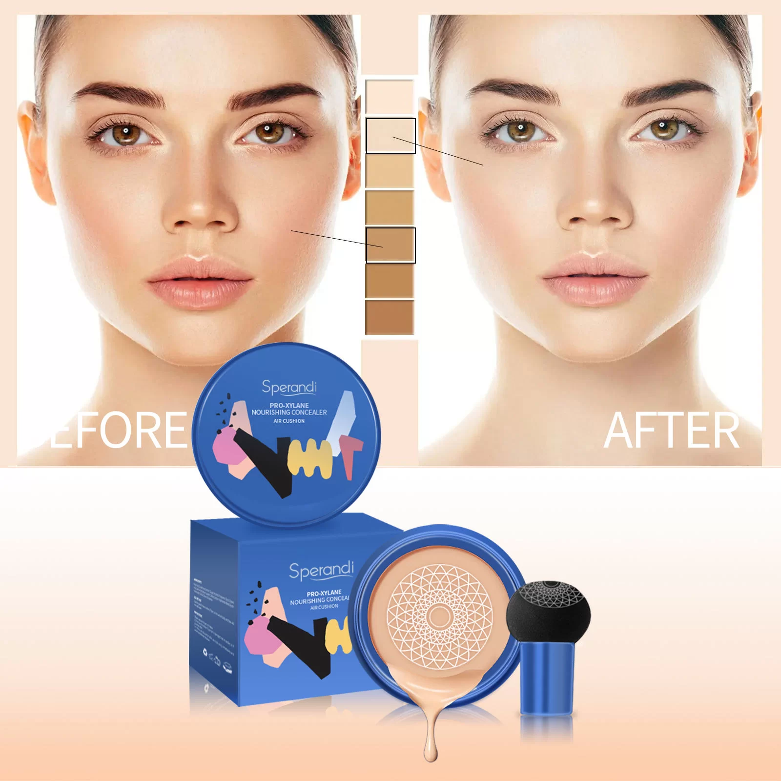 Lightweight Long-Lasting Air Cushion Foundation with SPF50+ PA++++