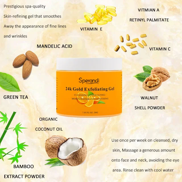 24K Gold Brightening Gentle Gel Facial Scrub