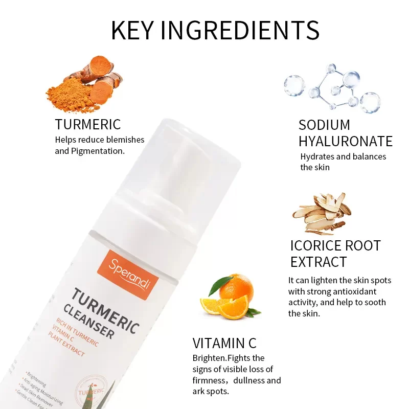 Turmeric Gentle Cleansing Mousse – Brightening & Oil-Control for All Skin Types