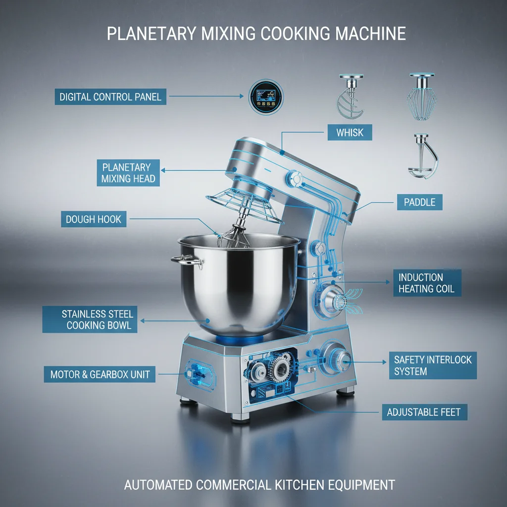 Industrial Planetary Mixing Cooking Machine for Food Processing