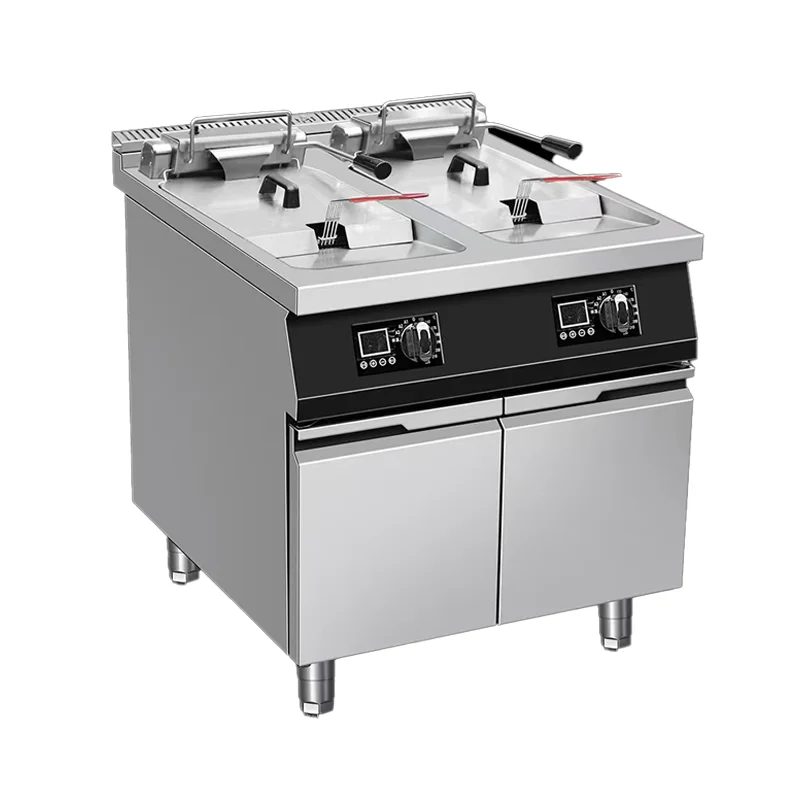 Double-cylinder electric deep fryer