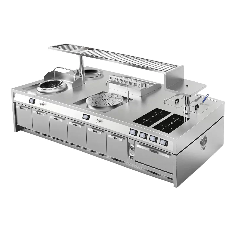 One-piece monoblock cooking range-1