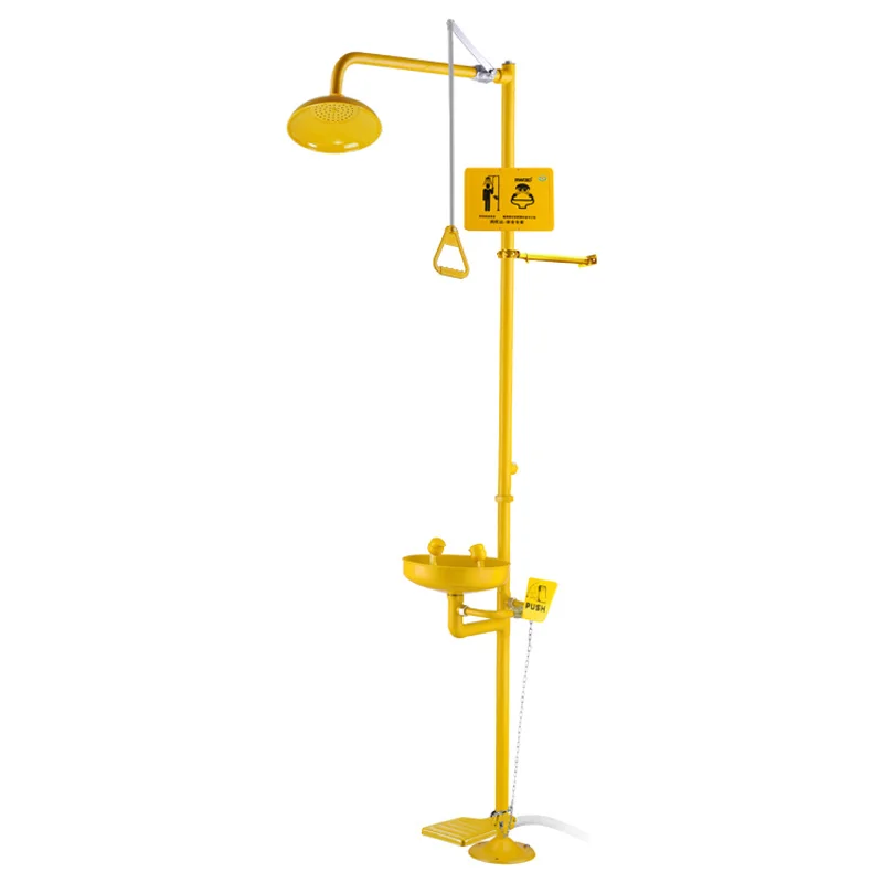 Emergency Shower and Eyewash with Treadle Operated