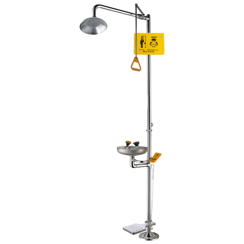 Emergency Shower and Eyewash with Treadle Operated