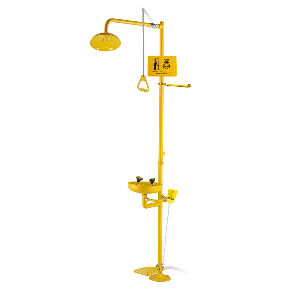 Emergency Shower and Eyewash with Treadle Operated